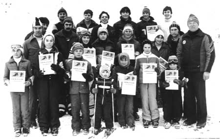 Foto eines der ersten Kinderskirennen